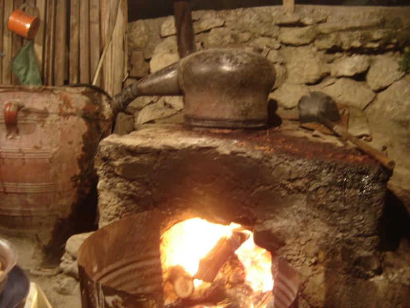 Tradition of "kazani" (production of alcoholic beverage "raki") in Amira, Heraklion, Crete.