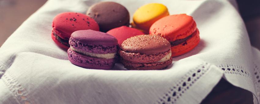 colorful macarons sweet