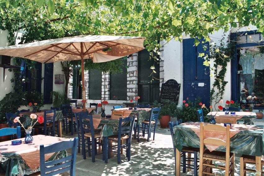 Tavern in Chalkio, Naxos, Greece.