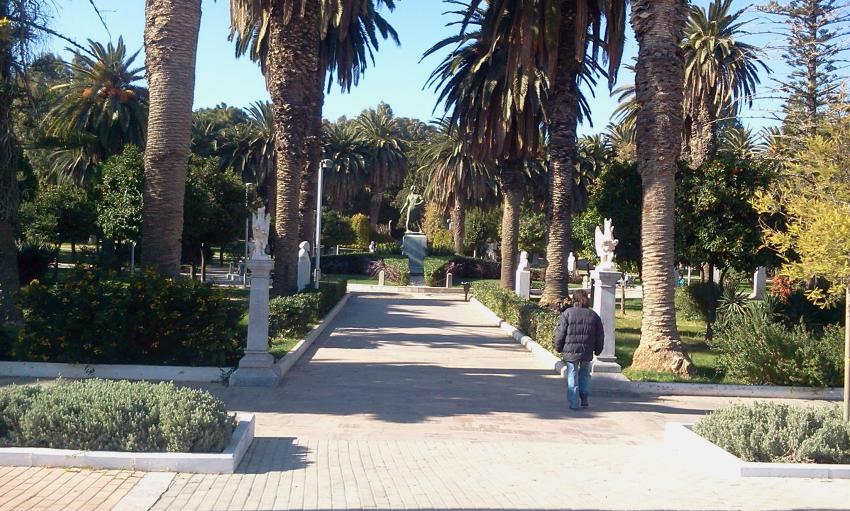 Chios Municipal Park, with a statue of Konstantinos Kanaris.
