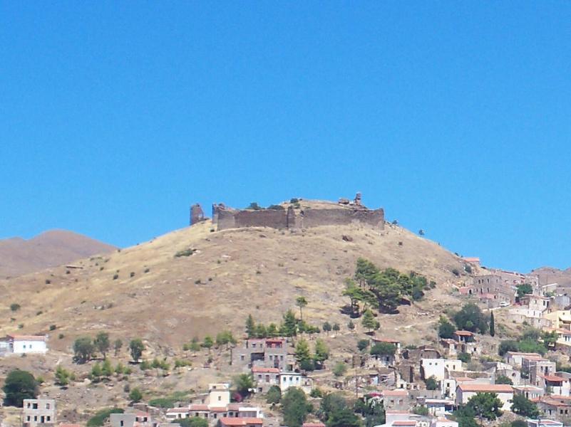 View of the village of Volissos, Chios island, Greece