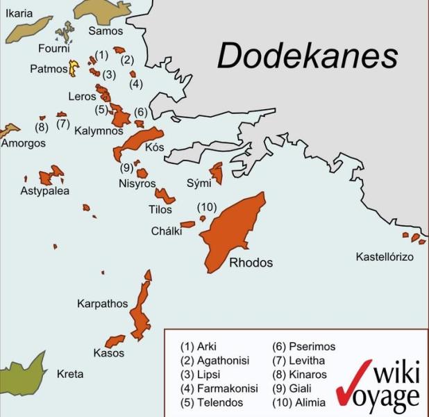 Dodecanese map