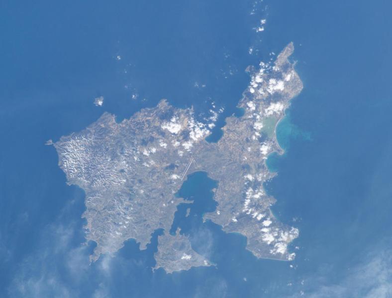 Greek Island Moni from space