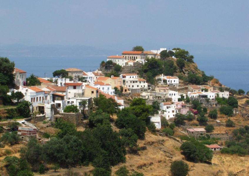 Ioulis, capital of the island Kea, ancient acropolis and lower townKea