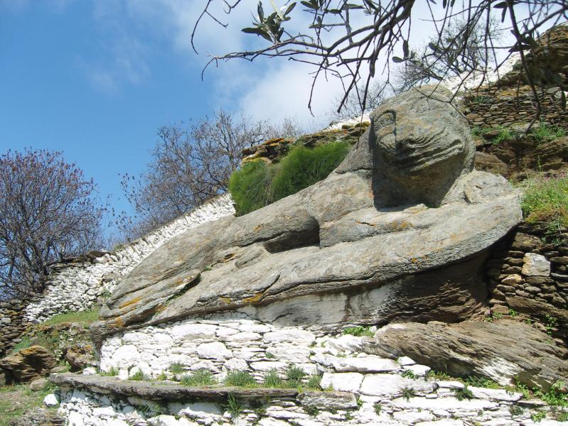 Archaïc statue of a lion, Ioulida, island of Kea