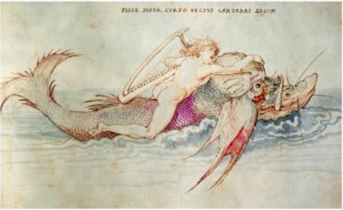 Arion Riding a Dolphin by Albrecht Dürer