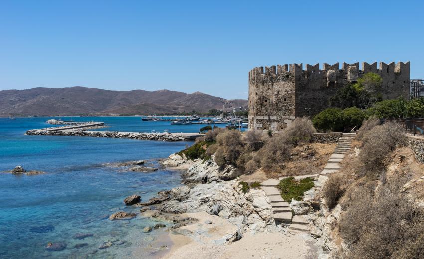 Bourtzi castle and harbour of Karystos, Euboea, Greece