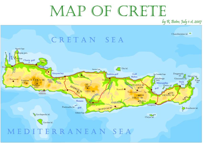 Map of Crete