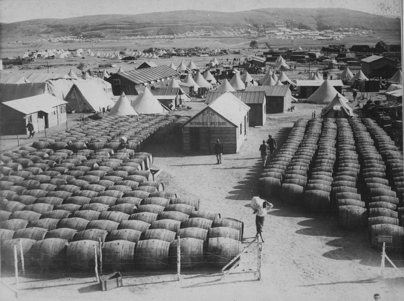 View of WWI French troops at Mudros