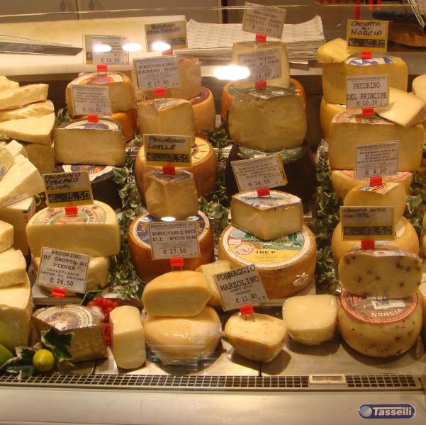 Italian cheeses.