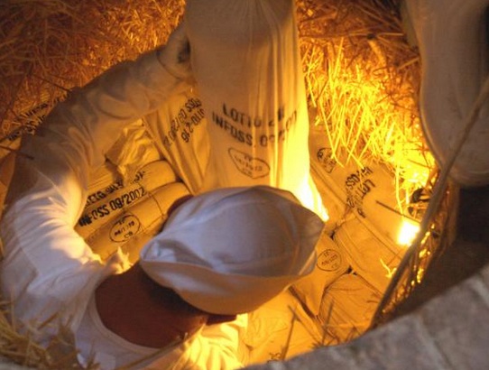 Cheese aged in a hay-lined pit