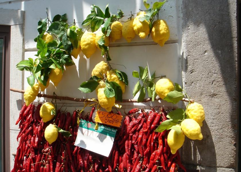 Amalfi lemons and dried chilis