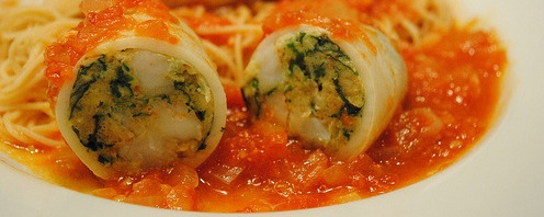 Stuffed calamari