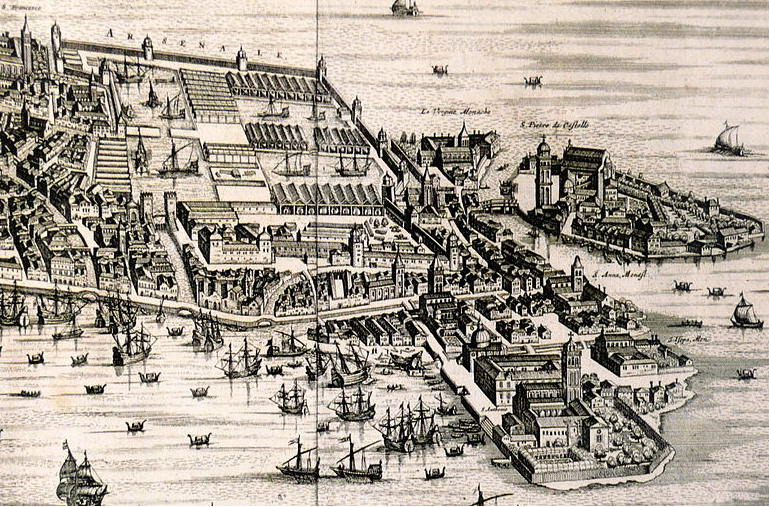 Arsenale in Venice by Joan Blaeu, 1724