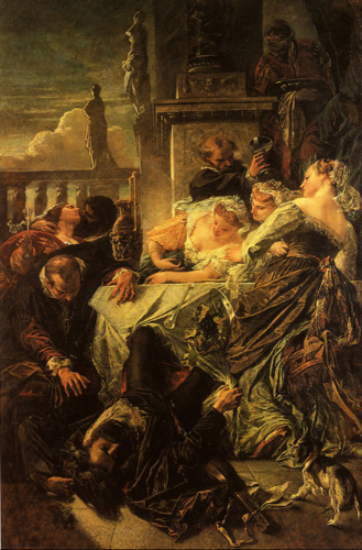 Death of Aretino, by Anselm Feuerbach (1854) Death of Aretino, by Anselm Feuerbach (1854)
