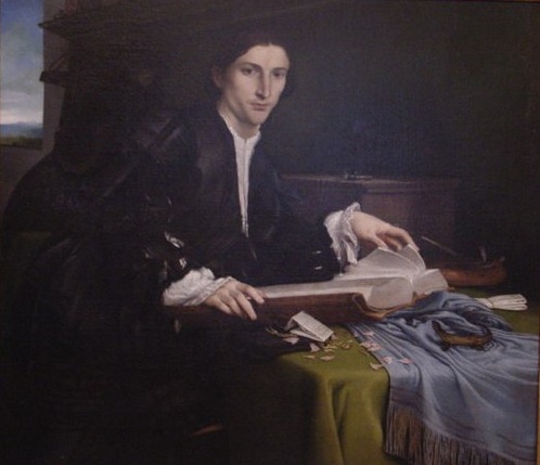 Portrait of The young man in his Studio, by Lotto Portrait of The young man in his Studio, by Lotto