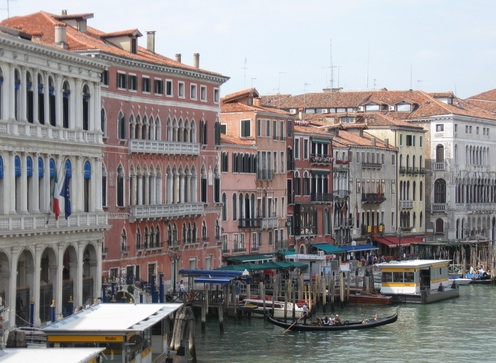 Palazzi on the Grand Canal from the Rialto Bridge