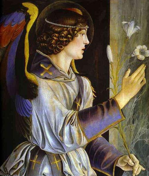 Giovanni Bellini, Annunciation angel, Frari Giovanni Bellini, Annunciation angel, Frari