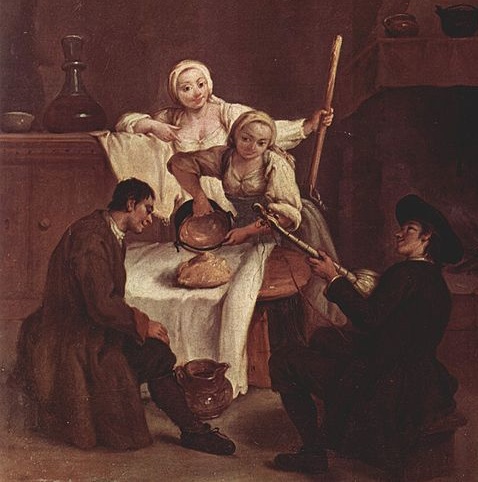 Making polenta, by Longhi Making polenta, by Longhi