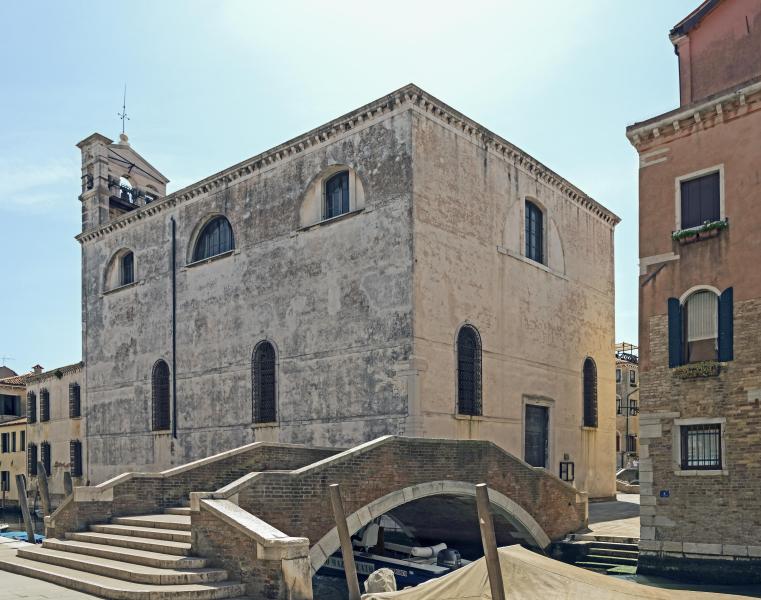 Church of San Marziale in Venice. Facade and Bell gable. Church of San Marziale in Venice. Facade and Bell gable.