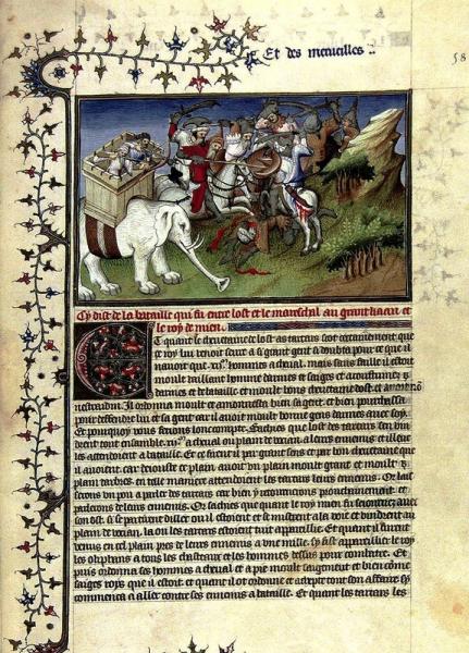 A Page of a 13th-C Il Milione manuscript A Page of a 13th-C Il Milione manuscript