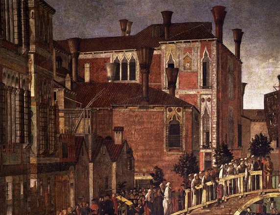 Miracle of the Cross by Gentile Bellini, detail Miracle of the Cross by Gentile Bellini, detail