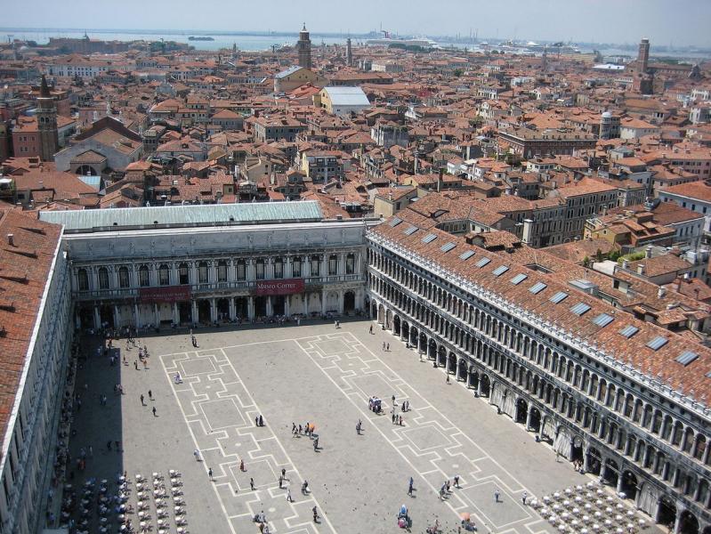 The Piazza viewed from the Campanile The Piazza viewed from the Campanile
