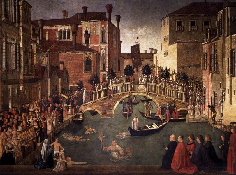 Miracle of the Cross by Gentile Bellini Miracle of the Cross by Gentile Bellini