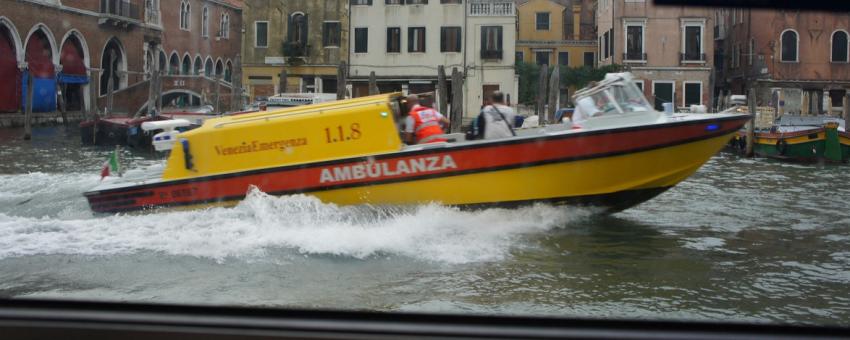 Ambulance on the Grand Canal Ambulance on the Grand Canal