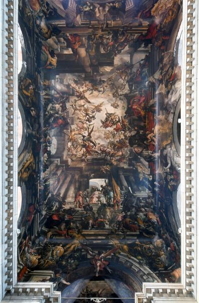 Interior of San Pantaleone (Venice) - The Martyrdom and Apotheosis of St Pantalon - Gian Antonio Fumiani