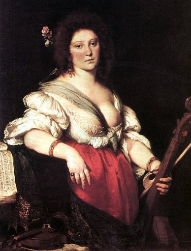 Barbara Strozzi (?),  by Bernardo Strozzi