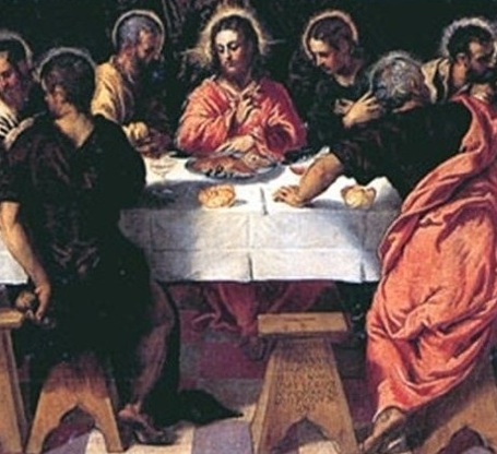 Detail of Tintoretto's Last Supper