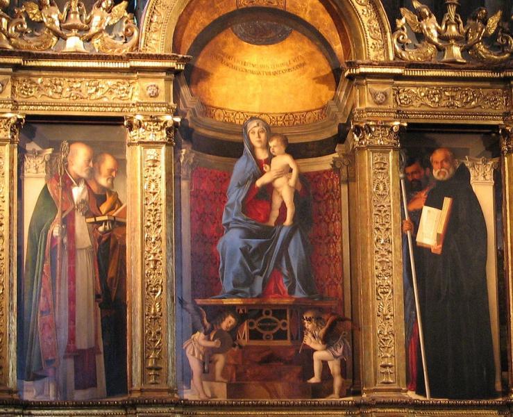 Bellini's tryptich in the Sacristy Bellini's tryptich in the Sacristy