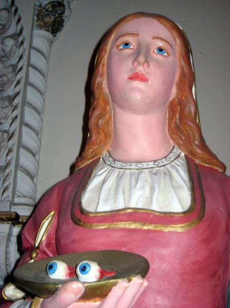 Statue of St Lucy in Boston