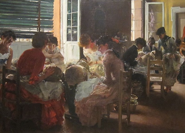 Venetian lacemakers, by Robert Frederick Blum