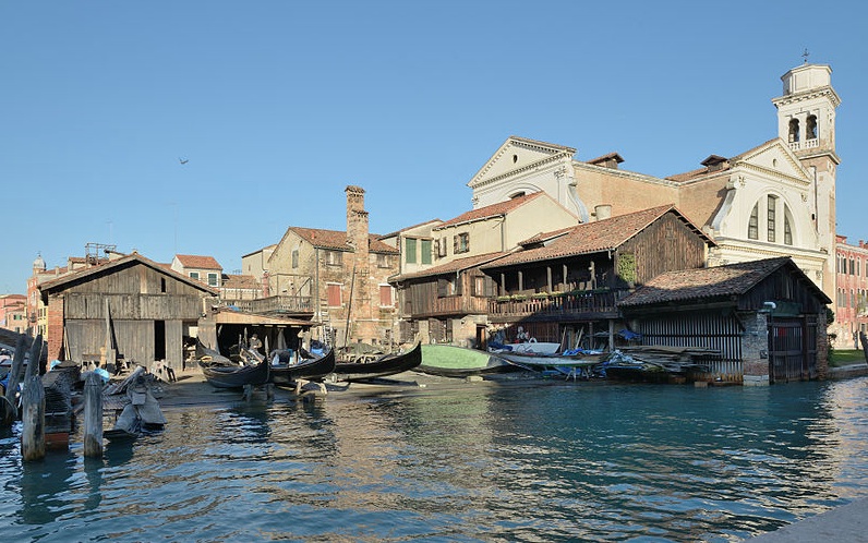 San Trovaso church and boatyard