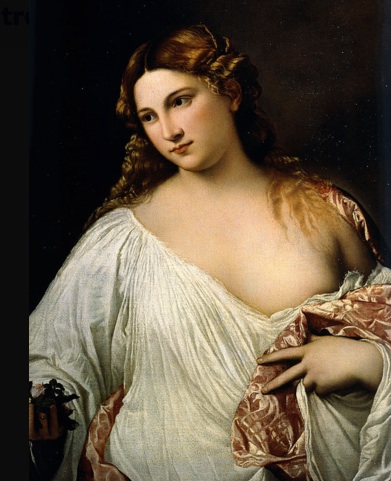 Titian's Flora, in the Uffizi